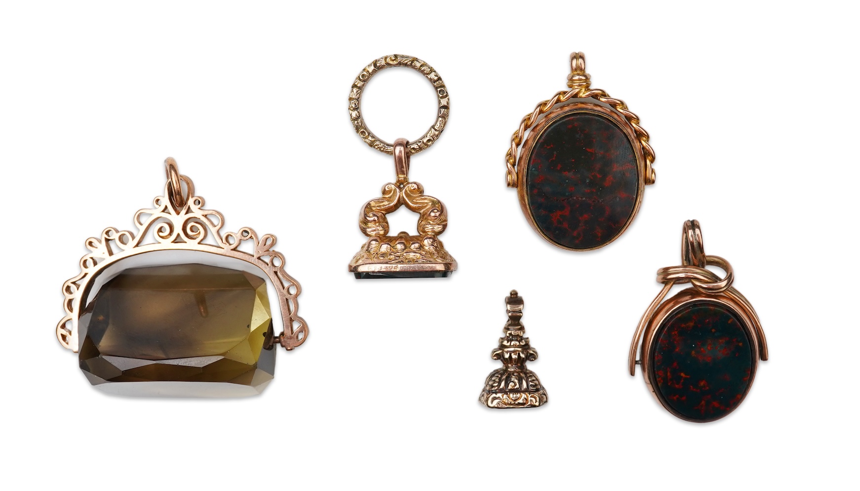 A collection of fob seals